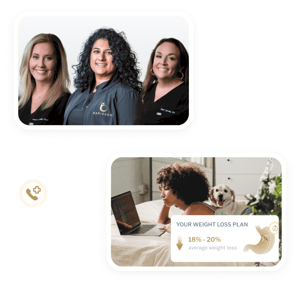 Bariendo intake professionals on a virtual initial consultation with a potential patient