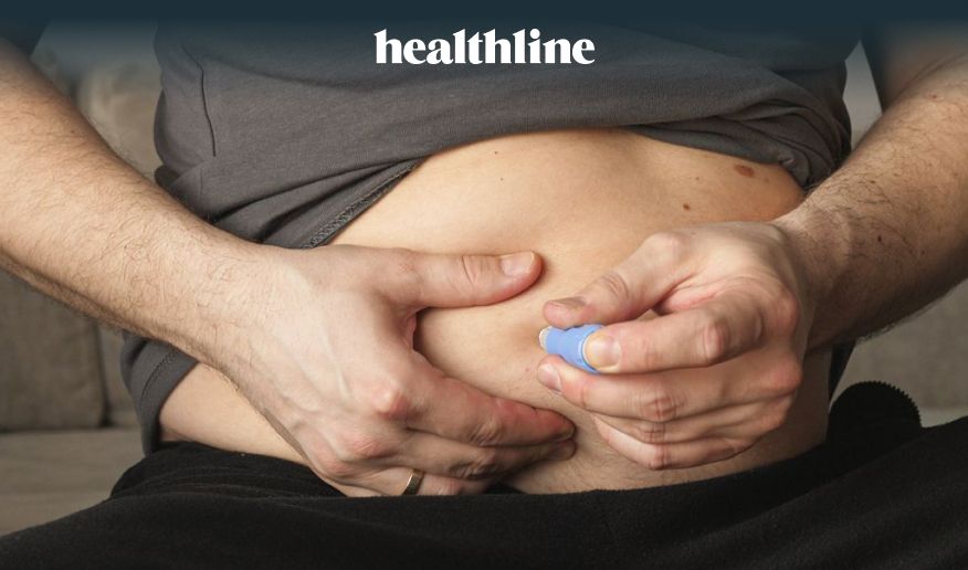 Person injecting themselves with semaglutide medication